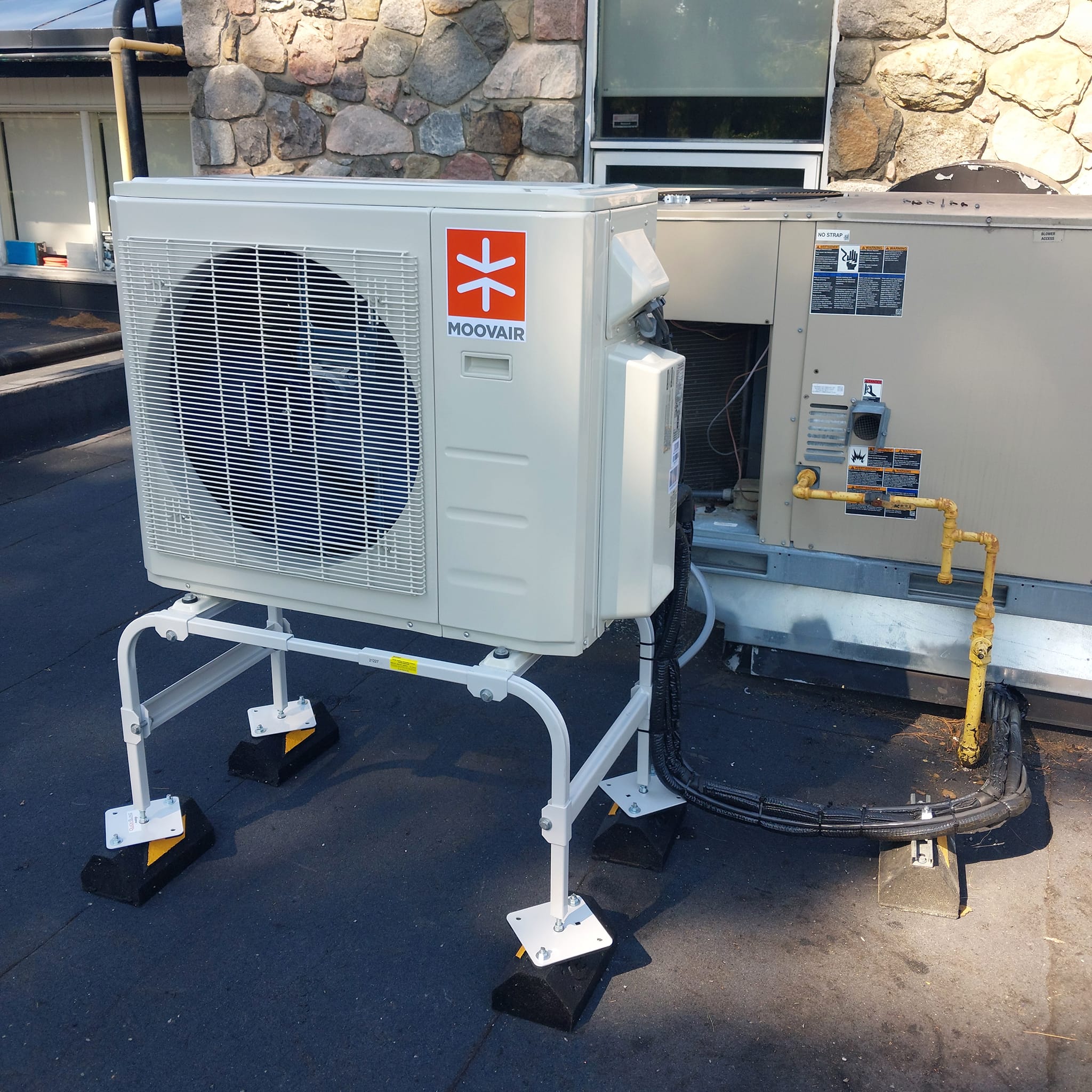 Moovair ductless heat pump unit installed at Hunt Club Golf Course.